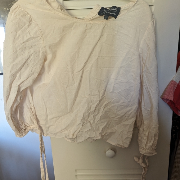 Modcloth x Princess Highway Cream 3/4 Sleeve Blouse - Picture 2 of 3